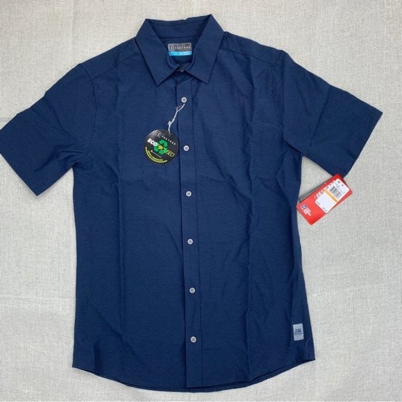 Pga Tour Mens Woven Dobby Shirt Size S - Picture 8 of 12